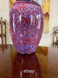 Jean-Claude Navaro Art Glass Large Vase