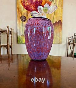 Jean-Claude Navaro Art Glass Large Vase