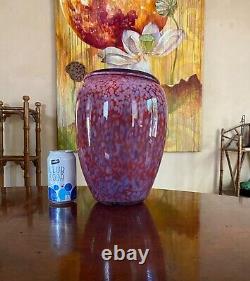 Jean-Claude Navaro Art Glass Large Vase