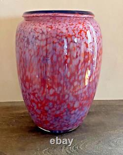 Jean-Claude Navaro Art Glass Large Vase