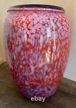 Jean-Claude Navaro Art Glass Large Vase