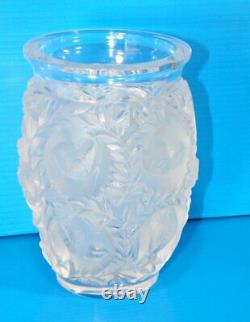 LALIQUE BAGATELLE Frosted VASE ETCH SIGNED