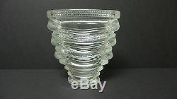 LALIQUE Clear & Frosted Crystal SAINT MARC 6.5 Art Glass Vase