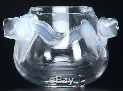 LALIQUE Crystal ORCHIDEE VASE Orchid Opalescent/Clear