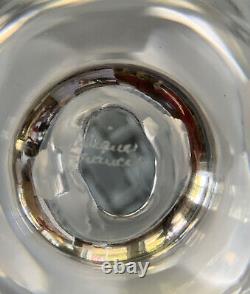 LALIQUE Crystal Ram Head Aries VASE / COMPOTE Signed France Pedestal Bowl