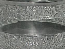 LALIQUE FRANCE LAVE-RAISINS RICQUEWIHR ICE BUCKET VASE 5 x 5