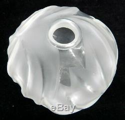 LALIQUE FRANCE SIGNED ART GLASS Soliflore ROYAL PALM COLL. CLEAR COLOR BUD VASE