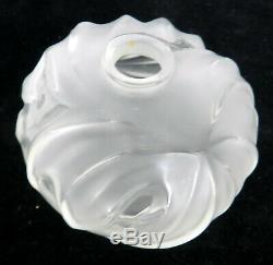 LALIQUE FRANCE SIGNED ART GLASS Soliflore ROYAL PALM COLL. CLEAR COLOR BUD VASE