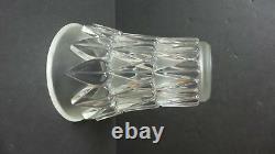 LALIQUE Frosted & Clear Crystal FEUILLES 7.5 Art Glass Vase