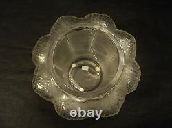 LALIQUE Frosted Crystal BALI 7 Art Glass Vase