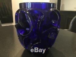 LALIQUE LIMITED EDITION TOURBILLONS VASE, SIGNED # 123 of 999 PIECES, NEW IN BOX