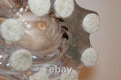 LARGE French France Art Glass Vase Mid Century Modern Art Deco Clear Glass Curve