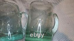 LA VERRERIE de BIOT France Bubble Glass Beer Mugs, Set of 3, Clear Color NICE