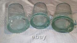 LA VERRERIE de BIOT France Bubble Glass Beer Mugs, Set of 3, Clear Color NICE