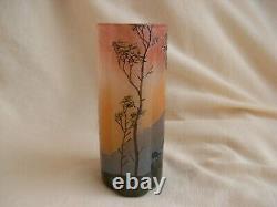 LEGRAS, ANTIQUE FRENCH CAMEO GLASS VASE, SHEPHERD IN FOREST, EARLY 20th CENTURY