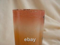 LEGRAS, ANTIQUE FRENCH CAMEO GLASS VASE, SHEPHERD IN FOREST, EARLY 20th CENTURY