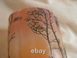 LEGRAS, ANTIQUE FRENCH CAMEO GLASS VASE, SHEPHERD IN FOREST, EARLY 20th CENTURY