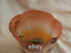 LEGRAS, ANTIQUE FRENCH CAMEO GLASS VASE, SHEPHERD IN FOREST, EARLY 20th CENTURY