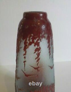 LEGRAS French CAMEO Art Glass 8.5 Vase, c. 1910-1920