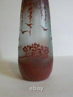 LEGRAS French CAMEO Art Glass 8.5 Vase, c. 1910-1920