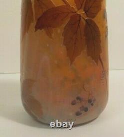 LEGRAS French Cameo Art Glass 6.75 Vase, c. 1910-1920