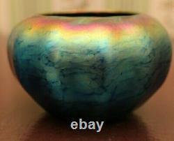 LUNDBERG STUDIOS ART GLASS VASE SIGNED AND DATED 1996 Rare one of a kind