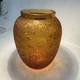 Lalique Amber Glass Vase Biches