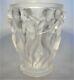 Lalique Art Glass Bacchantes Large French Nudes Crystal Vase 9.5H