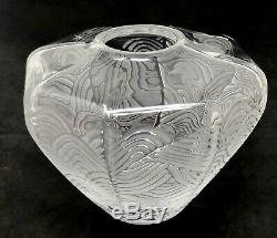 Lalique Art Glass FROSTED SWIRL VASE