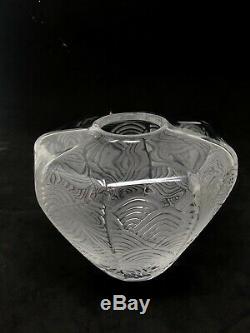 Lalique Art Glass FROSTED SWIRL VASE