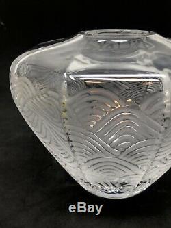 Lalique Art Glass FROSTED SWIRL VASE