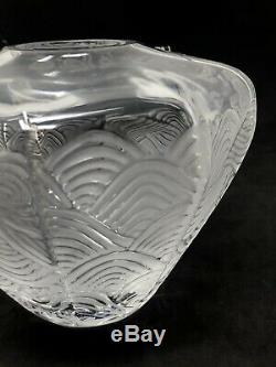 Lalique Art Glass FROSTED SWIRL VASE