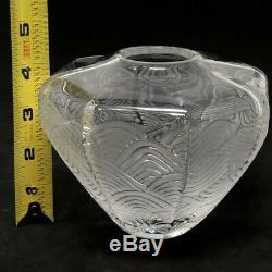 Lalique Art Glass FROSTED SWIRL VASE