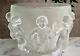Lalique Art Glass LUXEMBOURG Cherubs Frosted French Crystal Bowl Vase, 8 1/2