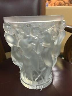 Lalique Art Nouveau 10 Female Nude Bacchantes Crystal Vase