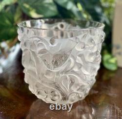 Lalique Avallon Vase Clear & Frosted Guaranteed Authentic Excellent Condition