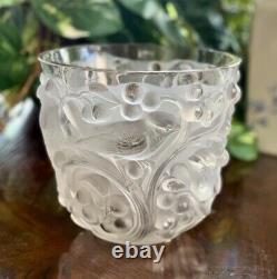 Lalique Avallon Vase Clear & Frosted Guaranteed Authentic Excellent Condition