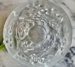 Lalique Avallon Vase Clear & Frosted Guaranteed Authentic Excellent Condition