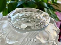 Lalique Avallon Vase Clear & Frosted Guaranteed Authentic Excellent Condition