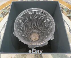 Lalique Baccantes Crystal Vase, Mint in Box