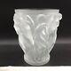 Lalique Bacchantes 9.5 Large Nymphs Women Ladies Frosted Glass Vase
