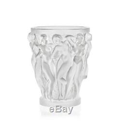 Lalique Bacchantes Vase #10547500 Brand New In Box Frosted Crystal Nude Women Fs