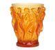 Lalique Bacchantes Vase Amber Crystal Ref. 1220020 Numbered Edition Official