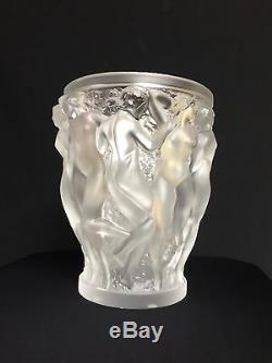 Lalique Bacchantes Vase. Excellent Condition With Lalique's signature