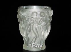 Lalique Bacchantes Vase Extra Large Its hand-carved, meticulous detail 9 1/2 H