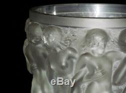 Lalique Bacchantes Vase Extra Large Its hand-carved, meticulous detail 9 1/2 H