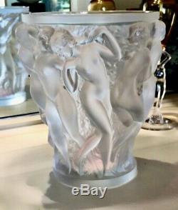 Lalique Bacchantes Vase Mint Condition Guaranteed Authentic Signed Retail $4900