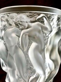 Lalique Bacchantes Vase Mint Condition Guaranteed Authentic Signed Retail $4900