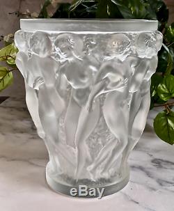 Lalique Bacchantes Vase Mint Condition Guaranteed Authentic Signed Retail $4900