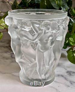 Lalique Bacchantes Vase Mint Condition Guaranteed Authentic Signed Retail $4900